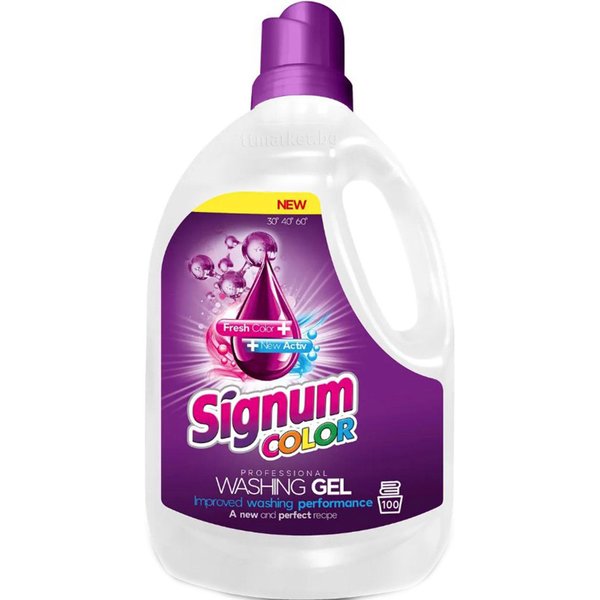Signum Color Washing Gel Течен перилен препарат за цветни тъкани 3л ...