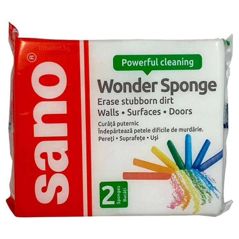 Wonder Sponge Sano Wonder Sponge Универсална почистваща гъба 2 бр