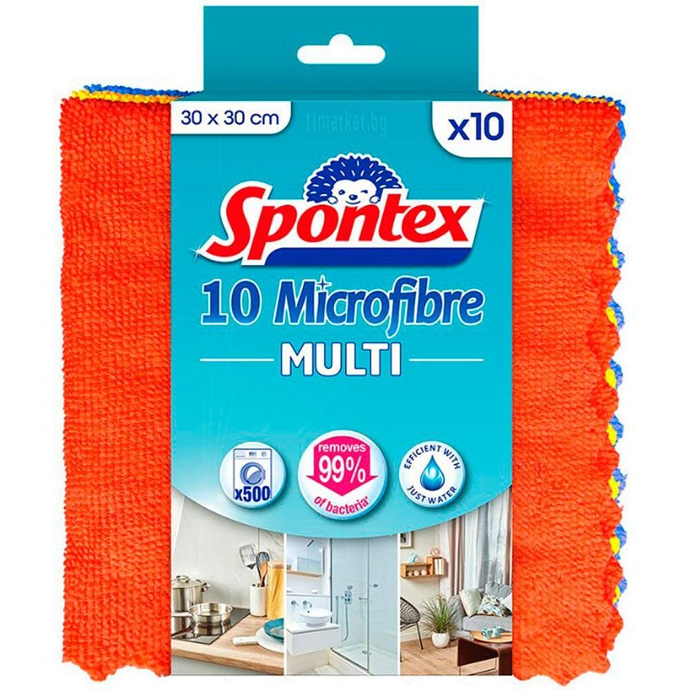 Spontex 10 Microfibre Multi Микрофибърни кърпи 10 бр Италианско качество