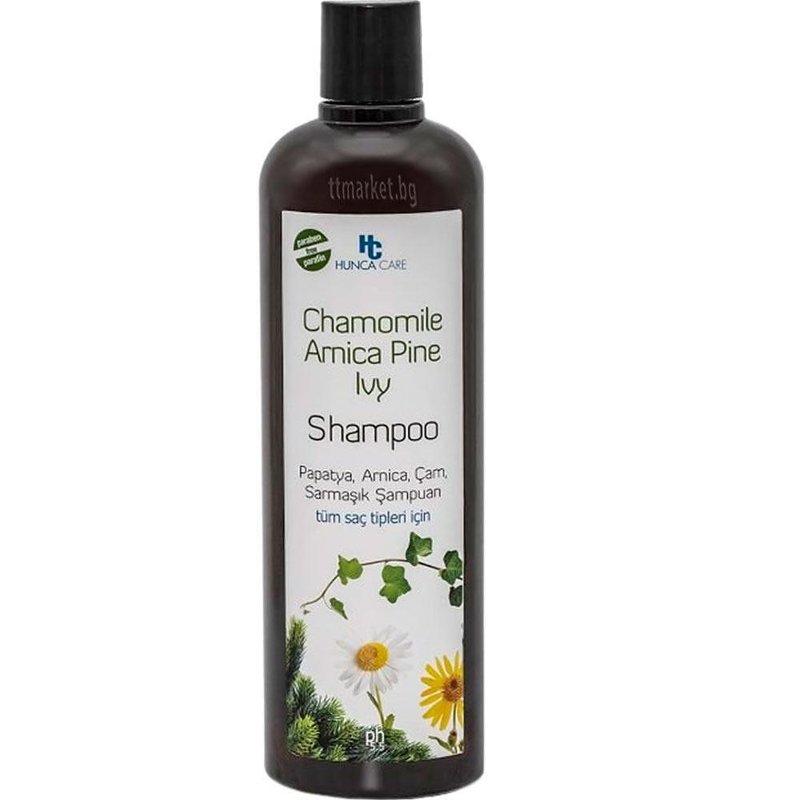 Hunca Cosmetics Hunca Care Shampoo Papatya Arnica Cam Шампоан с екстракт от лайка ...