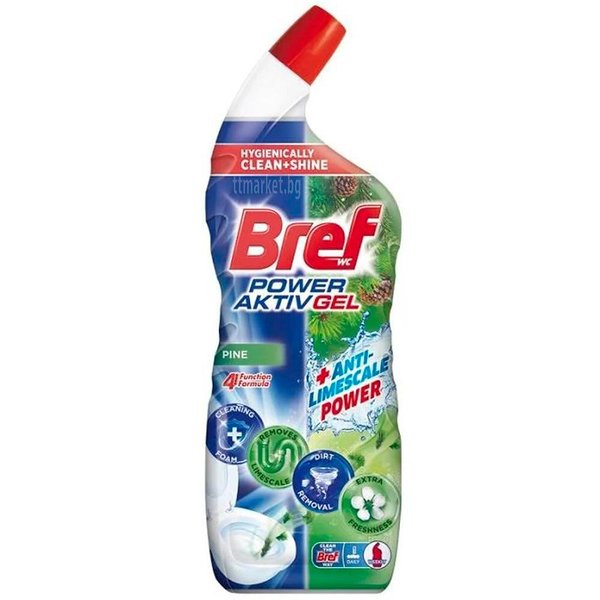 Bref WC Power Activ Gel Pine Гел за почистване на тоалетна с аромат на ...