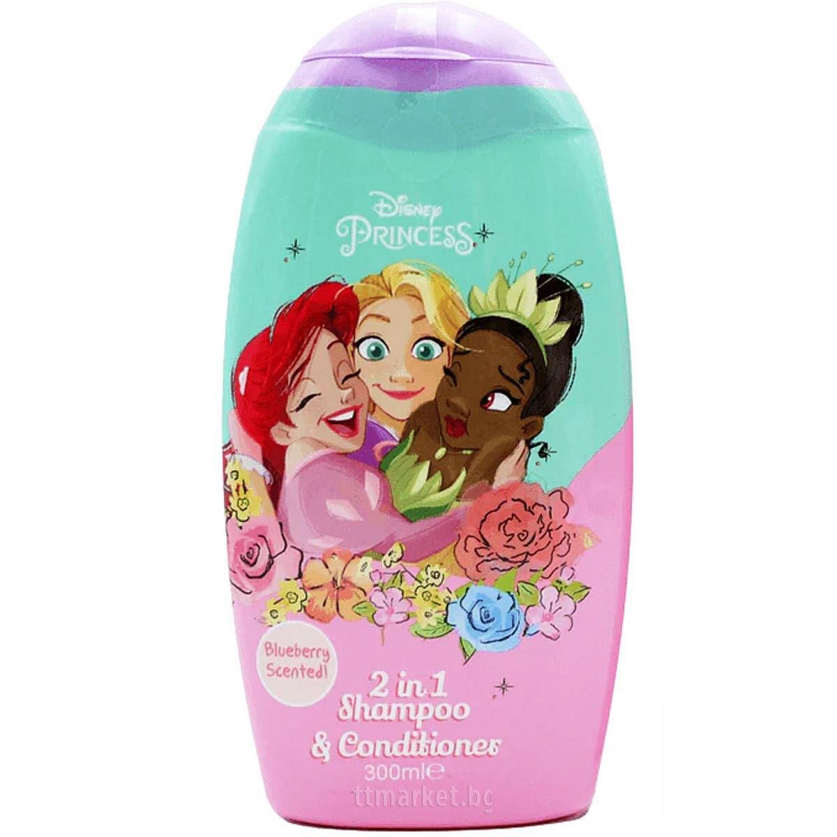 Disney Princess 2 in 1 Shampoo & Conditioner Детски шампоан и балсам 2 ...