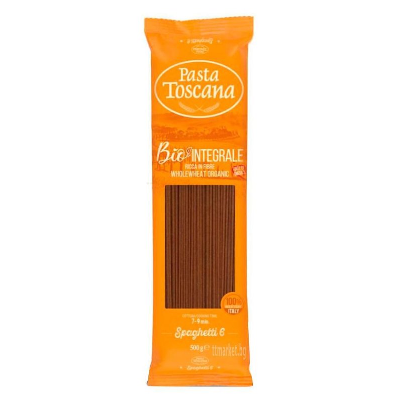 Pasta Toscana Bio Integrale Ricca in Fibre Wholewheat Organic Spaghetti ...
