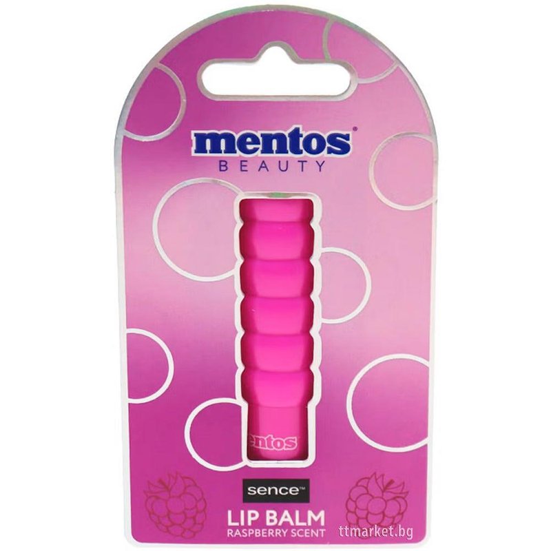 Sence Mentos Beauty Lip Balm Raspberry Балсам за устни с Малина 3.5 гр ...