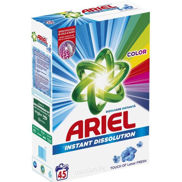 Ariel Aqua Puder Color Прах за пране на цветни тъкани 2.7кг 36пр Полско ...