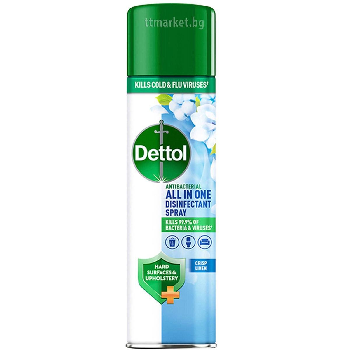 Dettol Antibacterial All in 1 Disinfectant Spray Crisp Linen ...