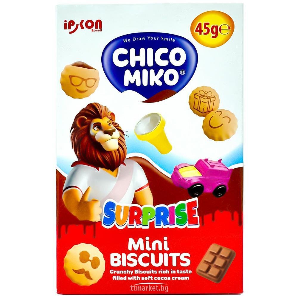 Chico Miko Surprice Mini Biscuits Crunchy Biscuits With Cocoa Cream ...