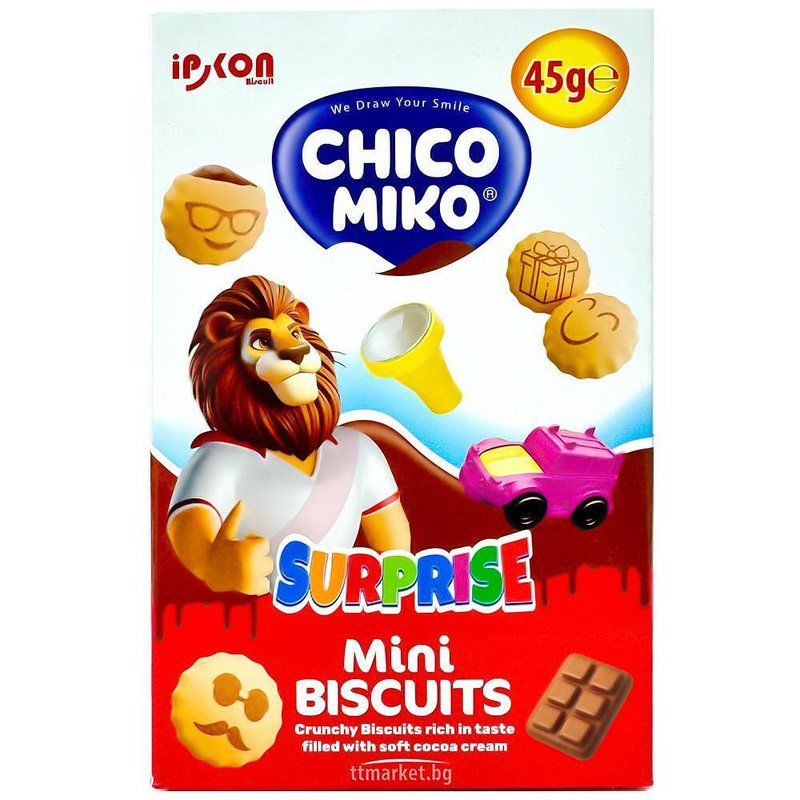 Chico Miko Surprice Mini Biscuits Crunchy Biscuits With Cocoa Cream ...
