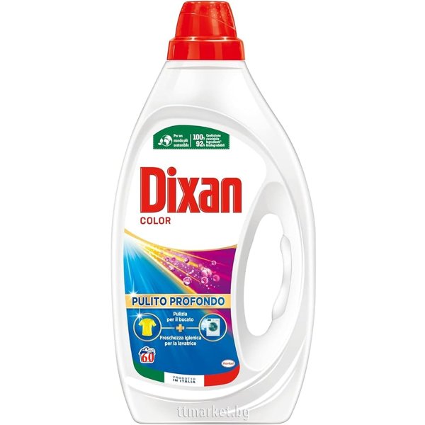 Dixan Color Pulito Profondo Течен перилен препарат за цветни тъкани с ...