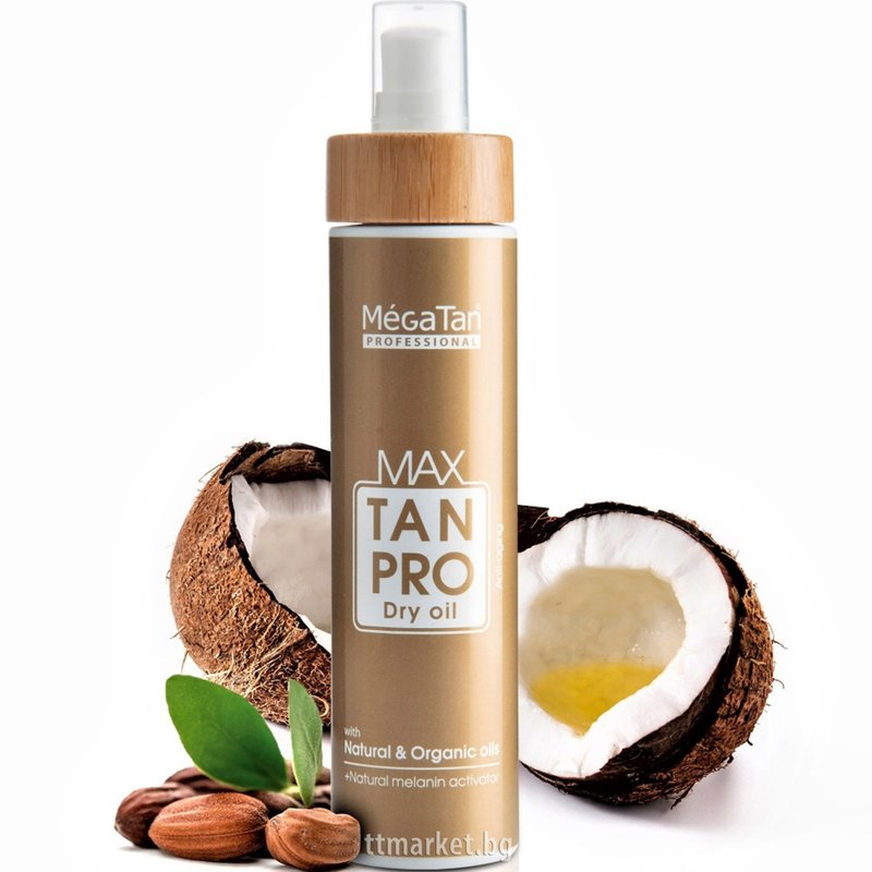 Mega Tan Professional Max Tan Pro Dry Oil Anti Aging 100% натурално ...
